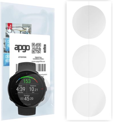 3x Folia hydrożelowa do Polar Vantage M M/L - apgo Smartwatch Hydrogel Protection Ochrona na ekran smartwatcha (STPUAPGO007425BBS)
