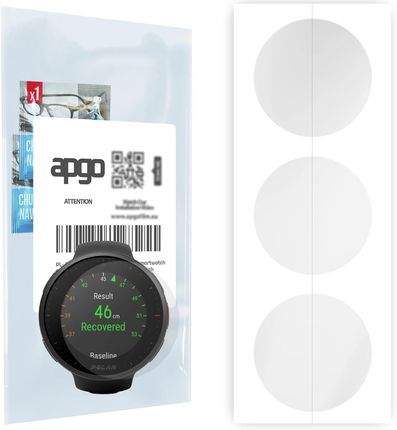 3x Folia hydrożelowa do Polar Vantage V2 - apgo Smartwatch Hydrogel Protection Ochrona na ekran smartwatcha (STPUAPGO007426BBS)