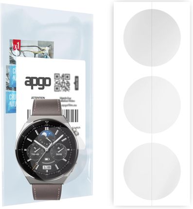 3x Folia hydrożelowa do Huawei Watch GT 3 Pro 46mm - apgo Smartwatch Hydrogel Protection Ochrona na ekran smartwatcha (STPUAPGO007489BBS)
