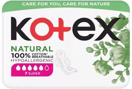 KOTEX Natural super podpaski 7szt.