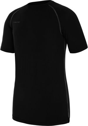 Viking Koszulka Z Krótkim Rękawem Termoaktywana Męska Linus Czarny