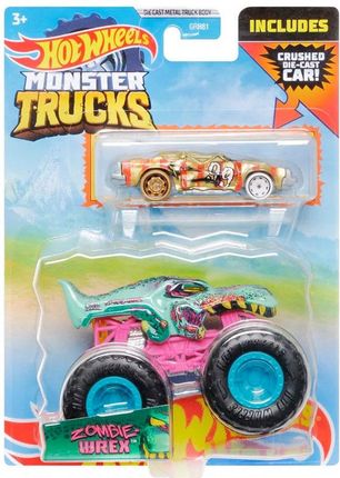 Hot Wheels Monster Truck Zombie Wreck + Autko GRH81 HDC03