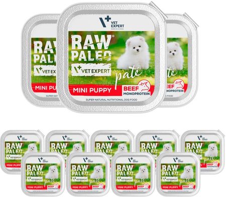 Raw Paleo Vetexpert Puppy Mini Tray Beef 12X150G