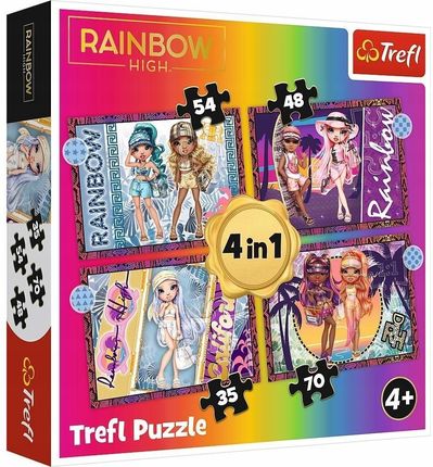 Trefl Puzzle 4W1 Modne Laleczki 34614