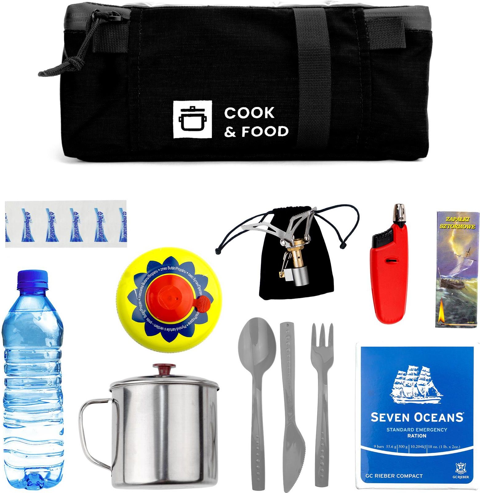 Help Bag Plecakowy Zestaw Przetrwania Combo Czarny Ewakuacyjny