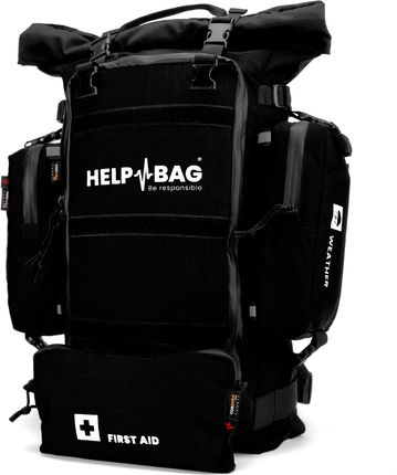 Help Bag Plecakowy Zestaw Przetrwania Combo Czarny Ewakuacyjny Survivalowy Taktyczny Wojskowy