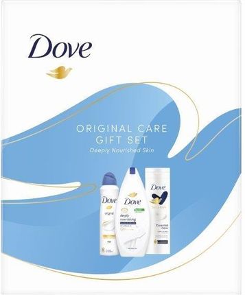 Unilever Dove Zestaw Prezentowy Original Care (Deo Spray 150ml+Żel Pod Prysznic 250ml+Balsam Do Ciała 250ml)