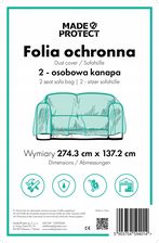 Zdjęcie Made2Protect Folia ochronna / pokrowiec na kanapę 2-osobową 594014 - Sulejówek