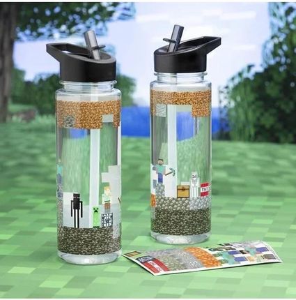 Paladone Minecraft Water Bottle And Sticker Set
