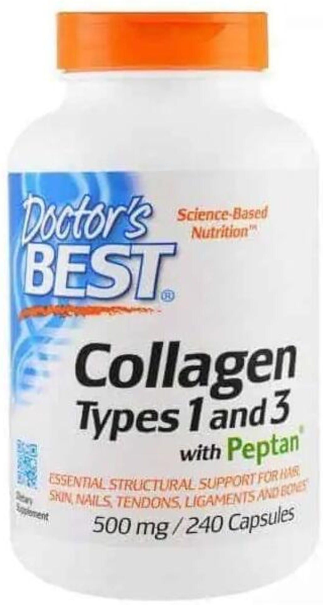 Doctor'S Best Collagen Types 1 And 3 With Vitamin C 500Mg 240kaps