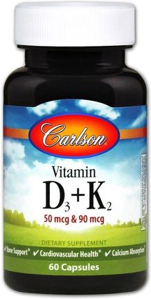 Carlson Labs Vitamin D3 + K2 60kaps