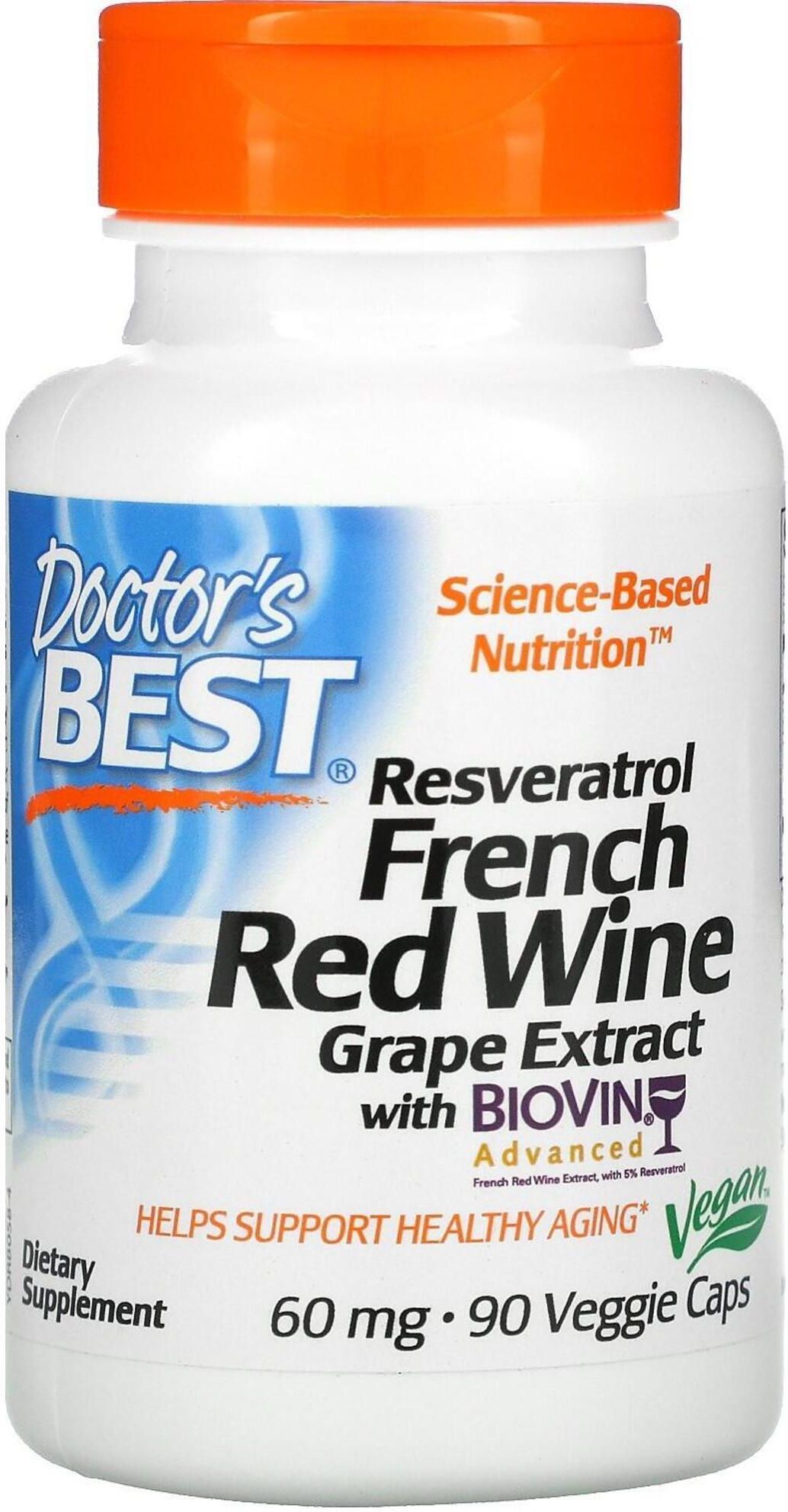 Doctor'S Best French Red Wine Grape Extract With Biovin 90Kaps Opinie