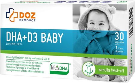 Doz PRODUCT DHA+D3 baby kapsułki twist off 30szt.