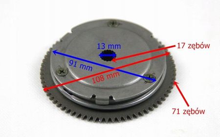 けー Moretti Sprzęgło Rozrusznika Skuter 2T 13Mm 71Z - opinie i