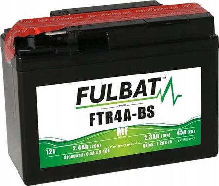Fulbat Akumulator Ytr4A-Bs Ftr4A-Bs 12V 2.4Ah 35A