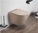 Miska Wisząca z Deską Beżowa Matowa 49cm-GDB2342MC