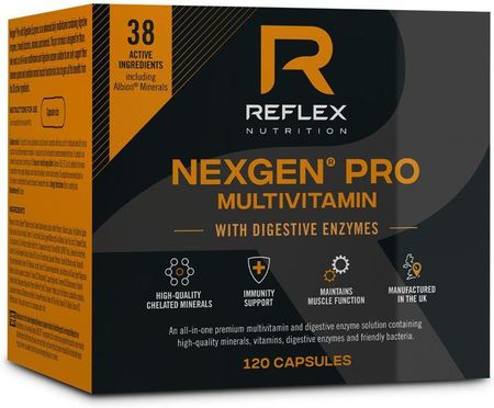 Reflex Nexgen Pro Multiwitamina + Enzymy Trawienne 120Kaps.