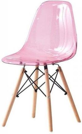 Krzesło Do Jadalni Dkd Home Decor Naturalny Różowy Pvc Brzoza (44X46 81 Cm) (50 83,5 17940290