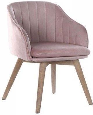 Krzesło Dkd Home Decor Różowy Drewno Kauczukowe (56X55 74 Cm) 17049620