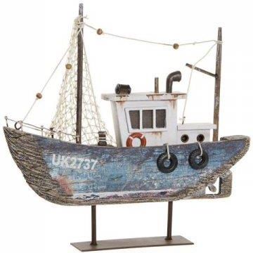 Figurka Dekoracyjna Dkd Home Decor Metal Drewno Paulowni Barco (25X4 24 Cm) 17940943