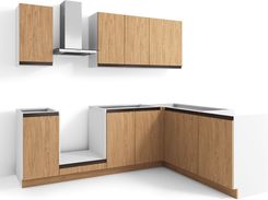 Zdjęcie Zestaw Mebli Kuchennych Bari Plus 240X180 L Dąb Kamienny 100350169 - Dobrzany