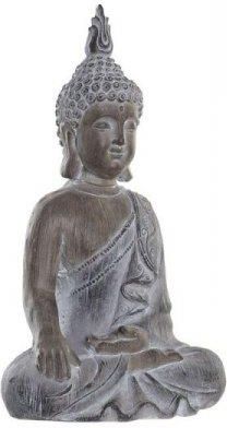 Dekoracyjna Figurka Ogrodowa Dkd Home Decor Szary Budda Żywica Magnez (30,5X22 54 Cm) 16080376