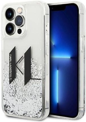 Karl Lagerfeld KLHCP14LLBKLCS iPhone 14 Pro 6,1" srebrny/silver hardcase Liquid Glitter Big KL (108430)
