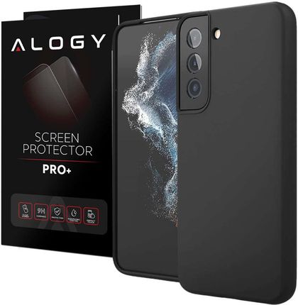 Etui ochronne do telefonu Alogy Thin Soft Case do Samsung Galaxy S22 Plus Czarne + Szkło (51005)