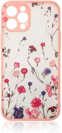 Design Case etui do Samsung Galaxy A12 5G pokrowiec w kwiaty różowy (64119)