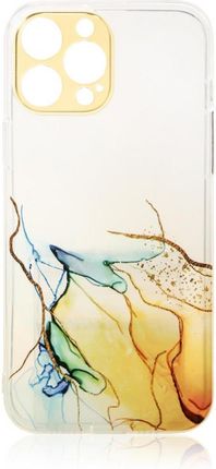 Marble Case etui do iPhone 12 Pro Max żelowy pokrowiec marmur pomarańczowy (64195)