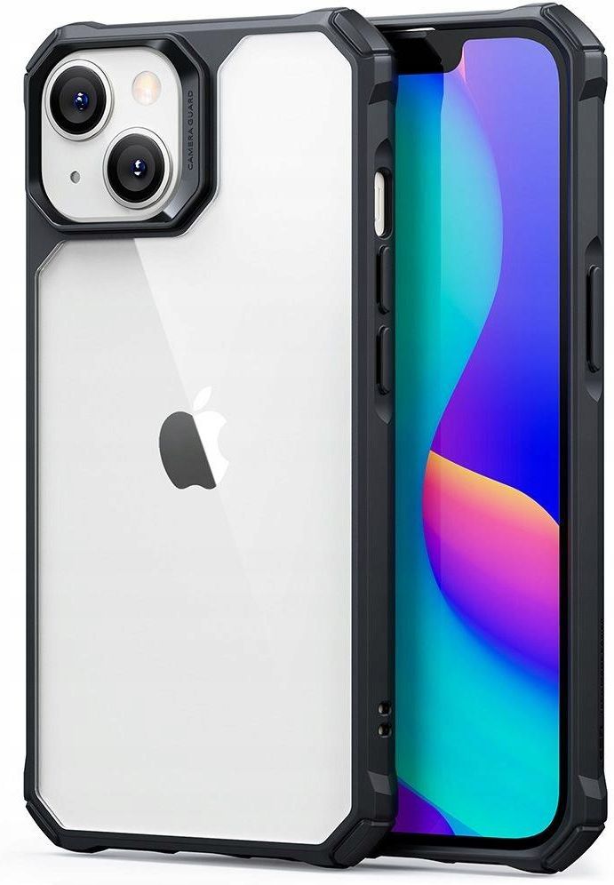 Custodia ESR AIR ARMOR Per IPhone 14 Plus - Trasparente Con Dettagli Nero, Antigoccia