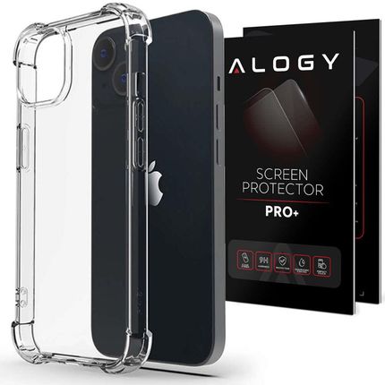 Etui pancerne ShockProof Alogy do Apple iPhone 14 Plus Przezroczyste + Szkło (52758)