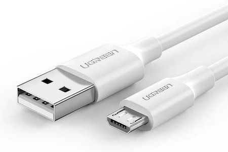 Kabel USB do Micro USB UGREEN QC 3.0 2.4A 1.5m (biały) (6957303861422)
