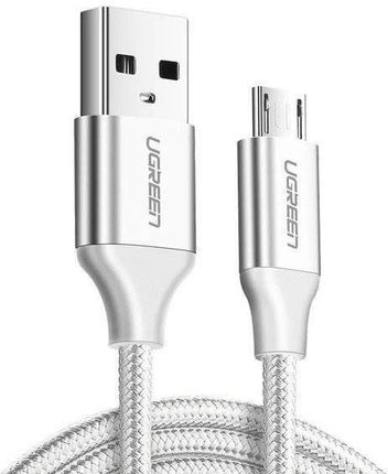 Kabel micro USB UGREEN QC 3.0 2.4A 1m (biały) (6957303861514)