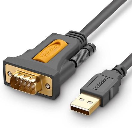Kabel USB do RS-232 UGREEN CR104, 1.5m (czarny) (6957303822119)