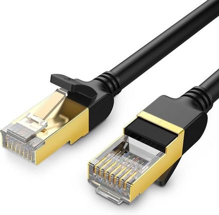 Okrągły kabel sieciowy UGREEN NW107 Ethernet RJ45, Cat.7, STP, 3m (czarny) (6957303882700)