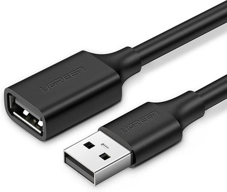 Kabel USB 2.0 przedłużający UGREEN US103 0.5m (czarny) (6957303813131)