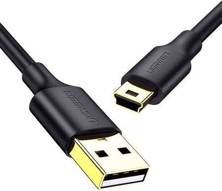 Kabel USB do Mini USB UGREEN US132, 0.5m (czarny) (6957303813544)