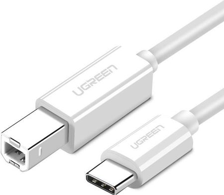 Kabel USB 2.0 C-B UGREEN US241 do drukarki 1m (biały) (6957303845606)