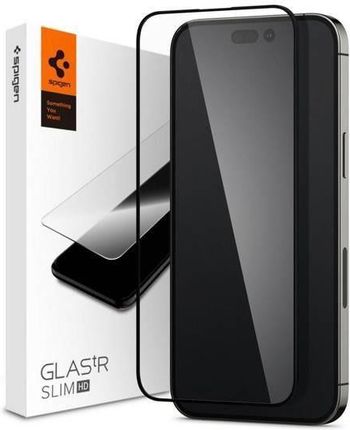 Szkło Hartowane IPHONE 14 PRO Spigen ALM Glass FC czarne (8809811866551)