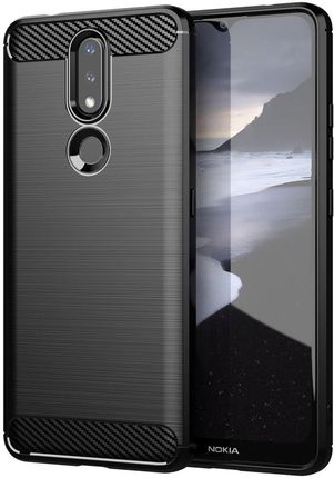 Carbon Case elastyczne etui pokrowiec Nokia 2.4 czarny (25545)