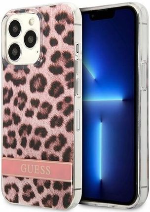 Guess - Etui iPhone 13 Pro (Pink) (GUHCP13LHSLEOP)