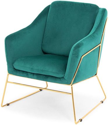 Halmar Krzesło Fotel Do Salonu Loft Soft Gold Zielony