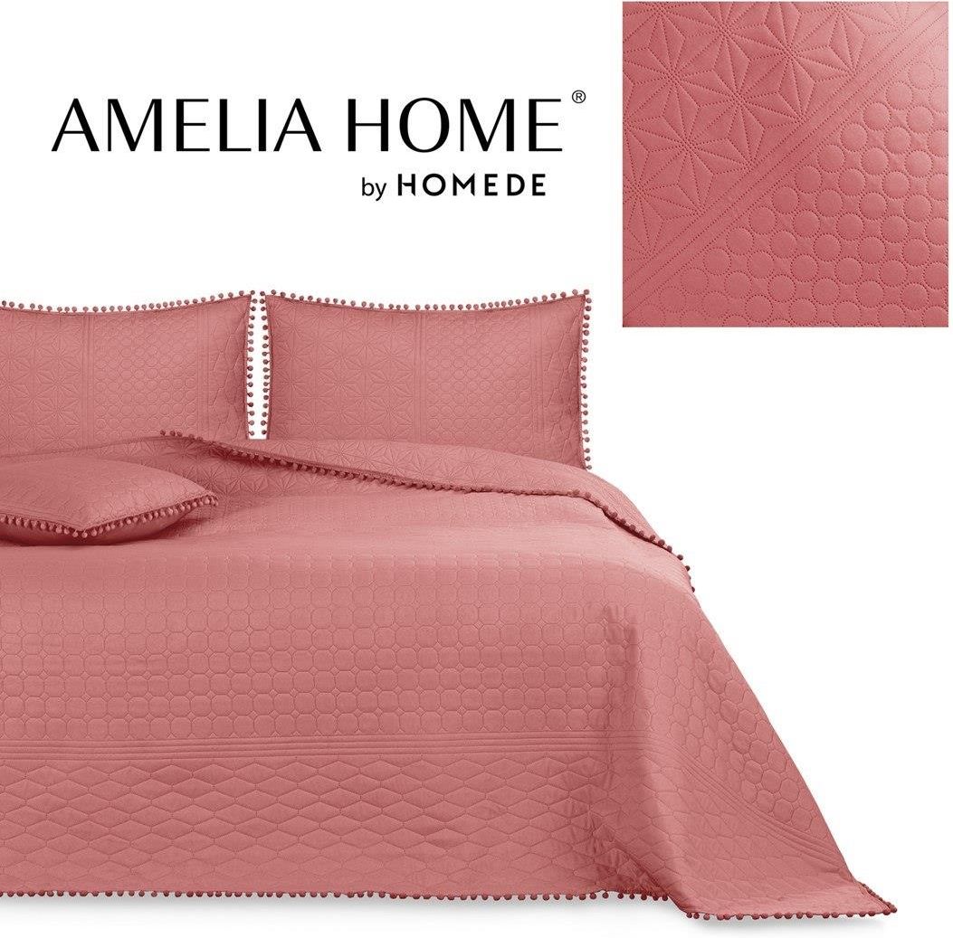 AmeliaHome Sprei met pompons 220 x 240 cm bedsprei