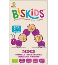 Zdjęcie Biskids Bio Pełnoziarniste Mini Ciasteczka Chia Bez Dodatku Cukru Dla Dzieci 36M+ 120G - Ostroróg