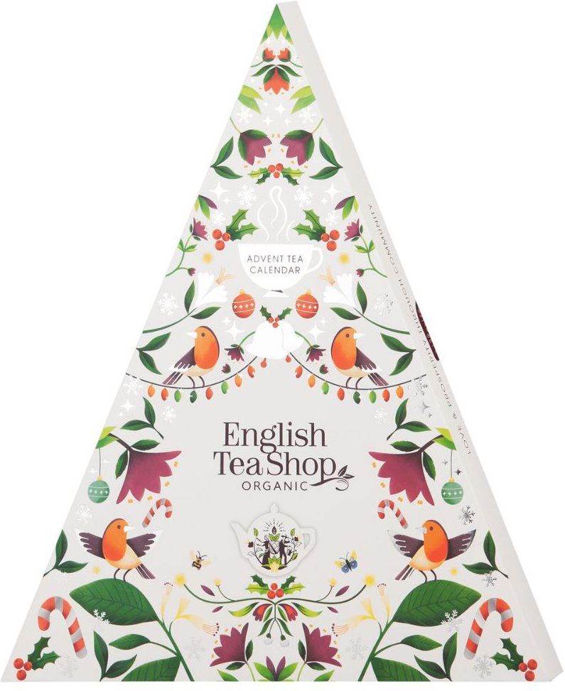 English Tea Shop Advent Calendar Trangular (White) Kalendarz adwentowy 25 piramidek z ekologicznymi herbatami