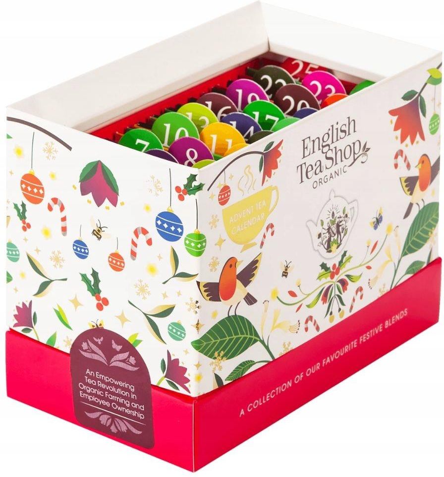 English Tea Shop Advent Calendar Kalendarz adwentowy 25saszetek z ekologicznymi herbatami 13smaków - zdjęcie 2 English Tea Shop Advent Calendar Kalendarz adwentowy 25saszetek z ekologicznymi herbatami 13smaków