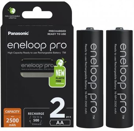 2 x akumulatory Panasonic Eneloop Pro AA/R6 [2500 mAh]