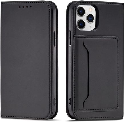 Magnet Card Case etui do iPhone 12 Pro Max pokrowiec portfel na karty kartę podstawka czarny (250588)
