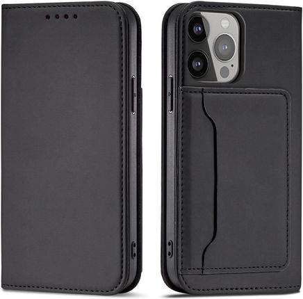Magnet Card Case etui do iPhone 13 Pro pokrowiec portfel na karty kartę podstawka czarny (250597)